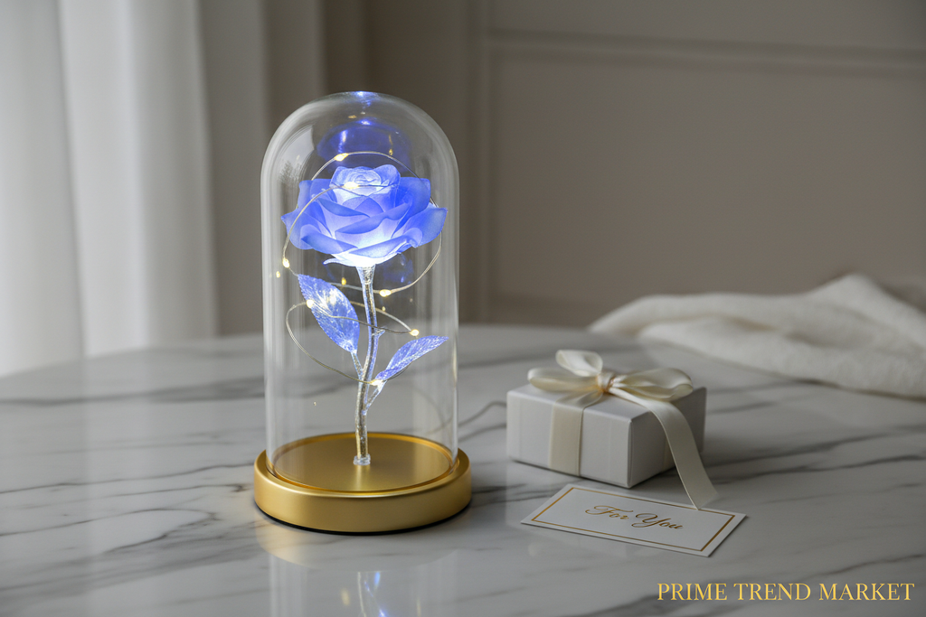 Rose Lamp – Blue Marble