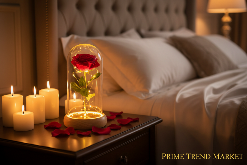 Rose Lamp – Romantic Nightstand