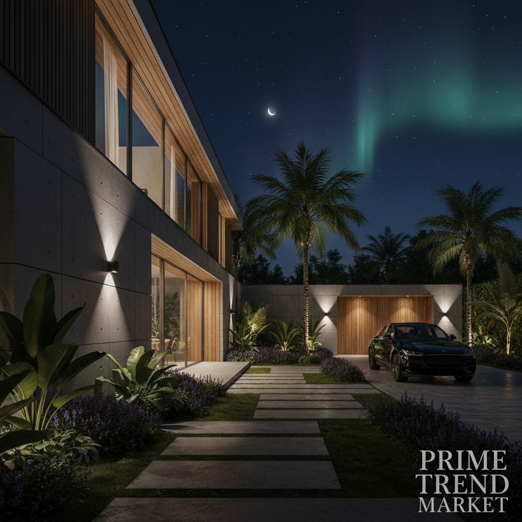 Solar LED Wall Light — Home Exterior