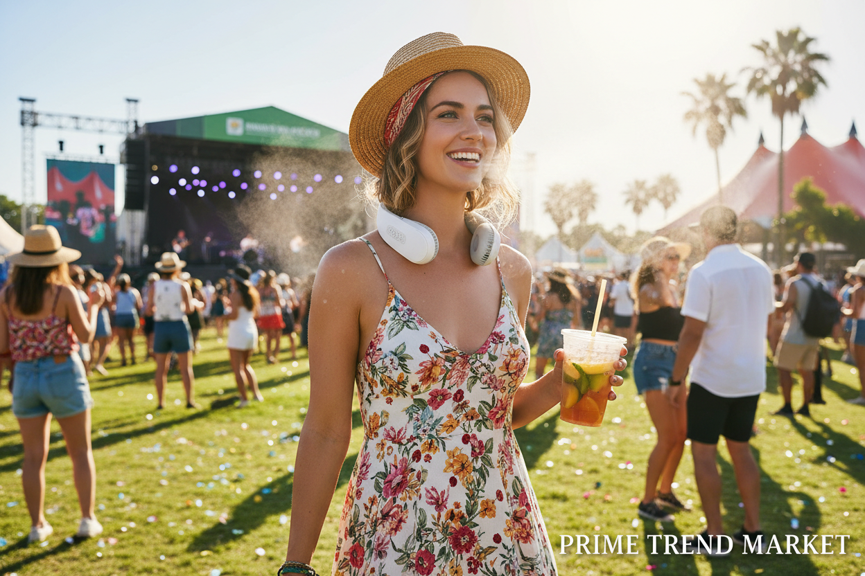 Wearable Neck Fan Lifestyle