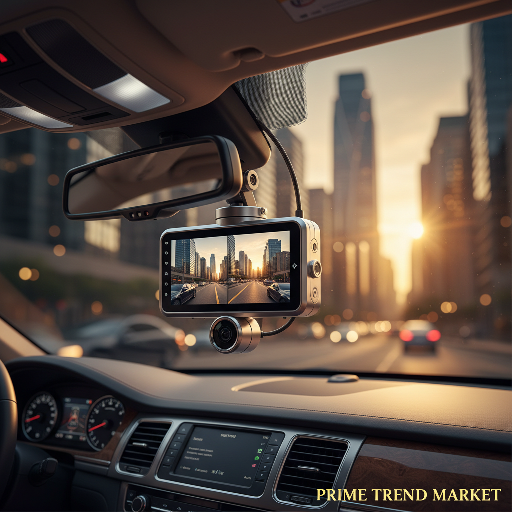 WiFi 3-Channel Dash Cam - Windshield Mount